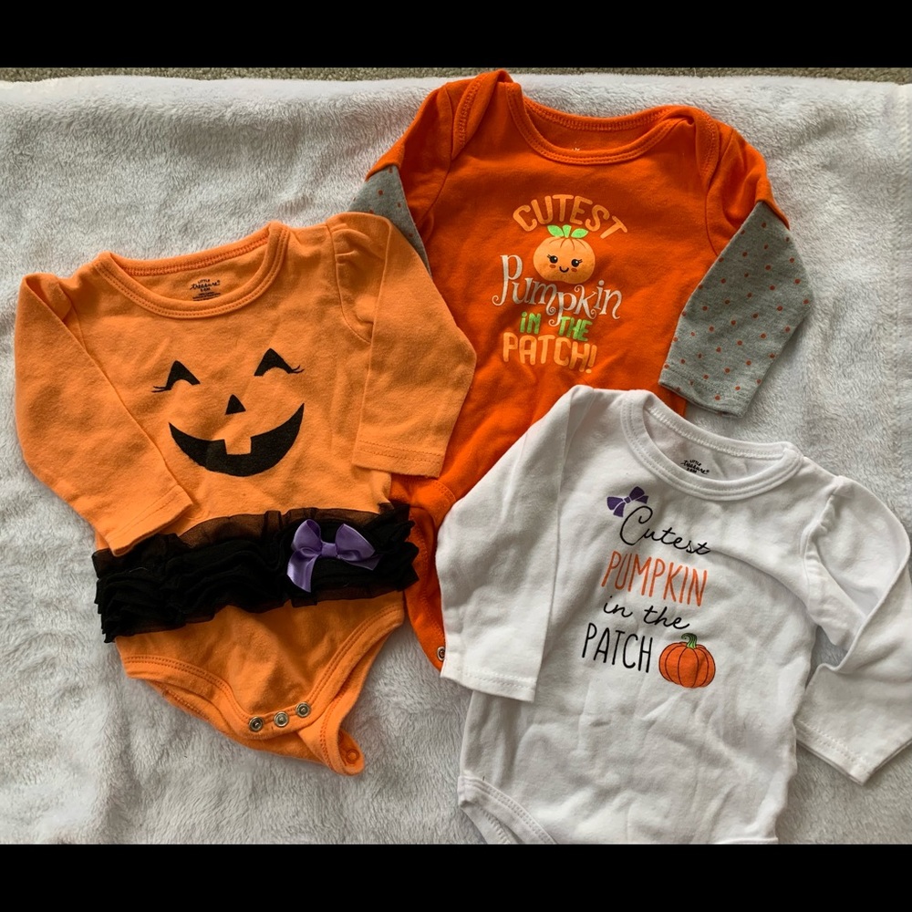 Pumpkin long sleeve onesies
